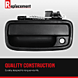 Front, Driver and Passenger Side Exterior Door Handles, Textured Black, Driver Side - With Key Hole; Passenger Side - Without Key Hole