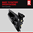 Front, Driver and Passenger Side Exterior Door Handles, Textured Black, Driver Side - With Key Hole; Passenger Side - Without Key Hole