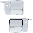 Front, Driver and Passenger Side Chrome Exterior Door Handle, With Key Hole