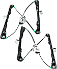 Front, Driver and Passenger Side Manual Window Regulator, Without Motor
