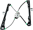 Front, Driver and Passenger Side Manual Window Regulator, Without Motor