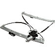 Front, Driver and Passenger Side Window Regulators, Power, For Models With One Touch Open Type