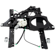 Front, Driver and Passenger Side Power Window Regulators, with Motors, 8-Pin Connector