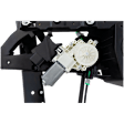 Front, Driver and Passenger Side Power Window Regulators, with Motors, 8-Pin Connector