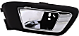 Rear, Driver and Passenger Side Interior Door Handles, Chrome Lever with Black Bezel, Without Door Lock Hole