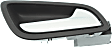 Rear, Driver and Passenger Side Interior Door Handles, Black bezel with silver lever, Without Door Lock Hole