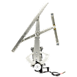 Front and Rear, Driver and Passenger Side Power Window Regulator, With Motor