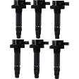 Ignition Coils, Set of 6, 6 Cyl., 3.5L/3.7L Engines, 2-Pin Connector