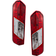 Driver and Passenger Side Tail Lights, with Bulbs, Halogen, For Models With Single Rear Wheels, CAPA Certified