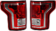 2017 Ford F-150 - Driver and Passenger Side Halogen Tail Light, With bulb(s), OE Replacement