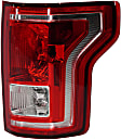 2017 Ford F-150 - Driver and Passenger Side Halogen Tail Light, With bulb(s), OE Replacement