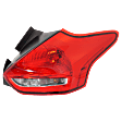 Driver and Passenger Side Tail Lights, with Bulbs, Halogen, 4-Door, Hatchback, CAPA CERTIFIED