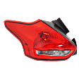 Driver and Passenger Side Tail Lights, with Bulbs, Halogen, 4-Door, Hatchback, CAPA CERTIFIED