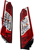 Driver and Passenger Side Halogen Tail Light, With bulb(s), OE Replacement, CAPA Certified