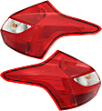 2013 Ford Focus - Driver and Passenger Side Halogen Tail Light, With bulb(s), OE Replacement