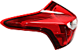 Driver and Passenger Side Tail Lights, with Bulbs, Halogen, 4-Door, Hatchback, CAPA Certified