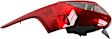 Driver and Passenger Side Tail Lights, with Bulbs, Halogen, 4-Door, Hatchback, CAPA Certified