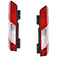 Driver and Passenger Side Halogen Tail Lights, with Bulbs, For Models with Dual Rear Wheels, CAPA CERTIFIED