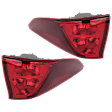 Driver and Passenger Side, Inner Tail Lights, with Bulb, Halogen, Mounts On Luggage Lid, CAPA Certified