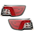 Driver and Passenger Side, Outer Tail Lights, with Bulbs, LED, Clear & Red Lens