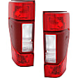 2022 Ford F-250 Super Duty King Ranch - Driver and Passenger Side Halogen Tail Light, Without bulb(s), For Models With Blind Spot Detection, Clear & Red Lens, CAPA Certified