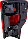 2022 Ford F-250 Super Duty King Ranch - Driver and Passenger Side Halogen Tail Light, Without bulb(s), For Models With Blind Spot Detection, Clear & Red Lens, CAPA Certified
