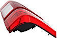 2022 Ford F-250 Super Duty King Ranch - Driver and Passenger Side Halogen Tail Light, Without bulb(s), For Models With Blind Spot Detection, Clear & Red Lens, CAPA Certified