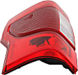 2022 Ford F-250 Super Duty King Ranch - Driver and Passenger Side Halogen Tail Light, Without bulb(s), For Models With Blind Spot Detection, Clear & Red Lens, CAPA Certified