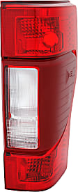 2022 Ford F-250 Super Duty King Ranch - Driver and Passenger Side Halogen Tail Light, Without bulb(s), For Models With Blind Spot Detection, Clear & Red Lens, CAPA Certified