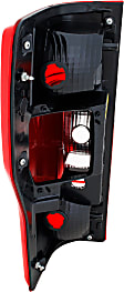 2022 Ford F-250 Super Duty King Ranch - Driver and Passenger Side Halogen Tail Light, Without bulb(s), For Models With Blind Spot Detection, Clear & Red Lens, CAPA Certified