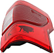 2022 Ford F-250 Super Duty King Ranch - Driver and Passenger Side Halogen Tail Light, Without bulb(s), For Models With Blind Spot Detection, Clear & Red Lens, CAPA Certified