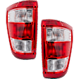Driver and Passenger Side Tail Lights, with Bulbs, Halogen, For Models without Blind Spot Detection, CAPA Certified