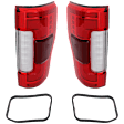 Driver and Passenger Side LED Tail Light, With bulb(s), OE Replacement, Crew Cab Pickup, CAPA Certified