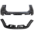 Rear, Upper And Lower Upper - Primed, Lower - Textured Bumper Cover