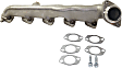 Driver and Passenger Side Exhaust Manifold, With Manifold Gaskets, Studs and Nuts, For 10 Cylinder, 6.8 Liter Engine 