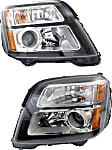 Driver and Passenger Side Headlights, with Bulbs, Halogen, Sport Utility