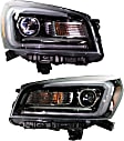 Driver and Passenger Side Headlights, with Bulbs, Halogen, Projector Type, CAPA Certified