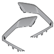 Front, Driver and Passenger Side Fog Light Trims, Chrome