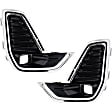 Front, Driver and Passenger Side Fog Light Trims, Chrome