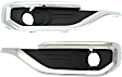 Front, Driver and Passenger Side Fog Light Trims, Black