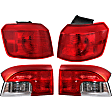 Driver and Passenger Side, Inner and Outer Halogen Tail Light, With bulb(s), OE Replacement
