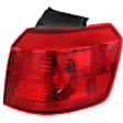 Driver and Passenger Side, Inner and Outer Halogen Tail Light, With bulb(s), OE Replacement