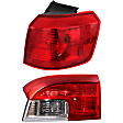 Passenger Side, Inner and Outer Halogen Tail Light, With bulb(s), OE Replacement