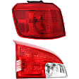 Driver Side, Inner And Outer Halogen Tail Light, With bulb(s), OE Replacement