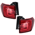 Driver and Passenger Side, Outer Tail Lights, with Bulbs, Halogen, Mounts On Body, For Models without All Terrain Package