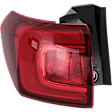 Driver and Passenger Side, Outer Tail Lights, with Bulbs, Halogen, Mounts On Body, For Models without All Terrain Package