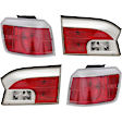 Driver and Passenger Side, Inner and Outer Halogen Tail Light, With bulb(s), OE Replacement
