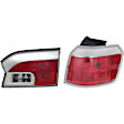 Passenger Side, Inner and Outer Halogen Tail Light, With bulb(s), OE Replacement