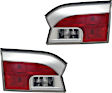 Driver and Passenger Side, Inner Tail Lights, with Bulbs, Halogen, Mounts on Liftgate