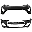 Front and Rear Primed Bumper Cover CAPA Certified